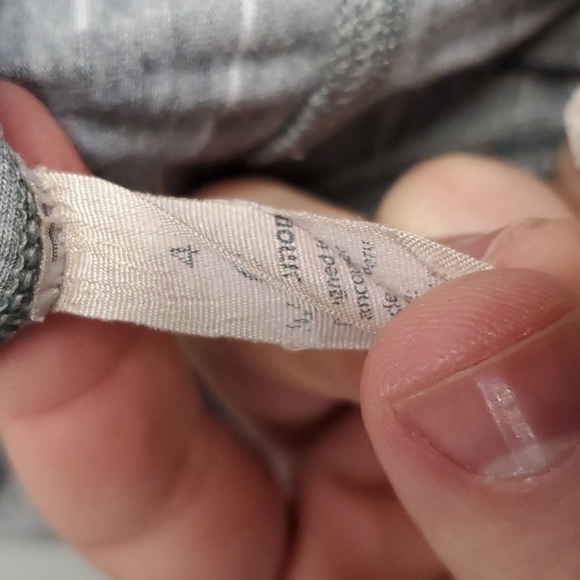 LULULEMON size 4 striped gray athletic tank top - Picture 5 of 6